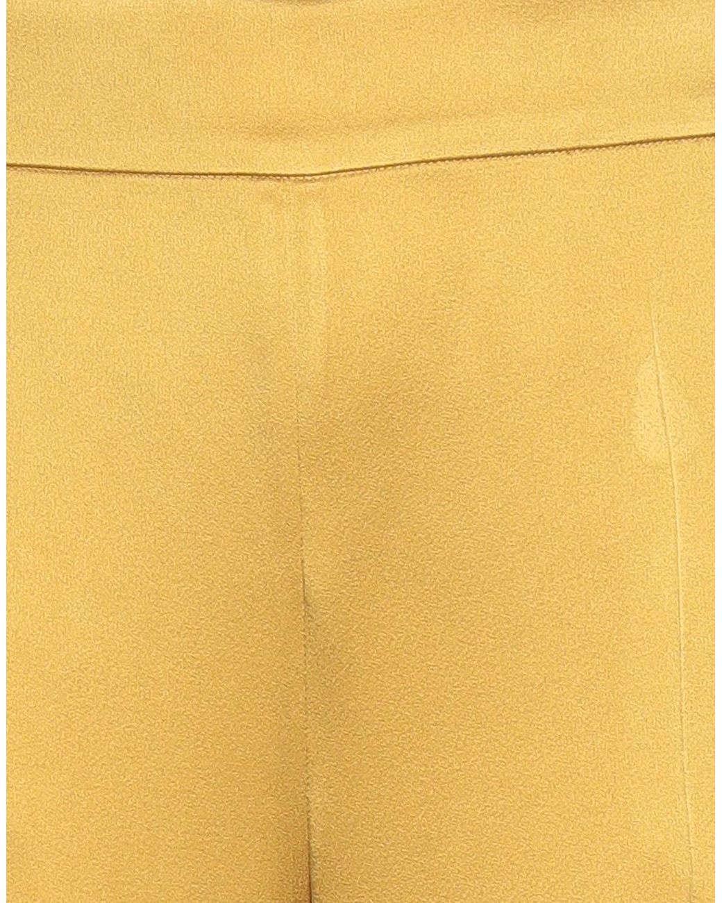 Max Mara Yellow Simple Tapered Long Pants