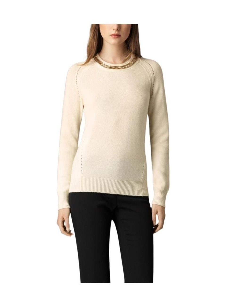 Burberry Gray Crew Neck Knitted Sweater