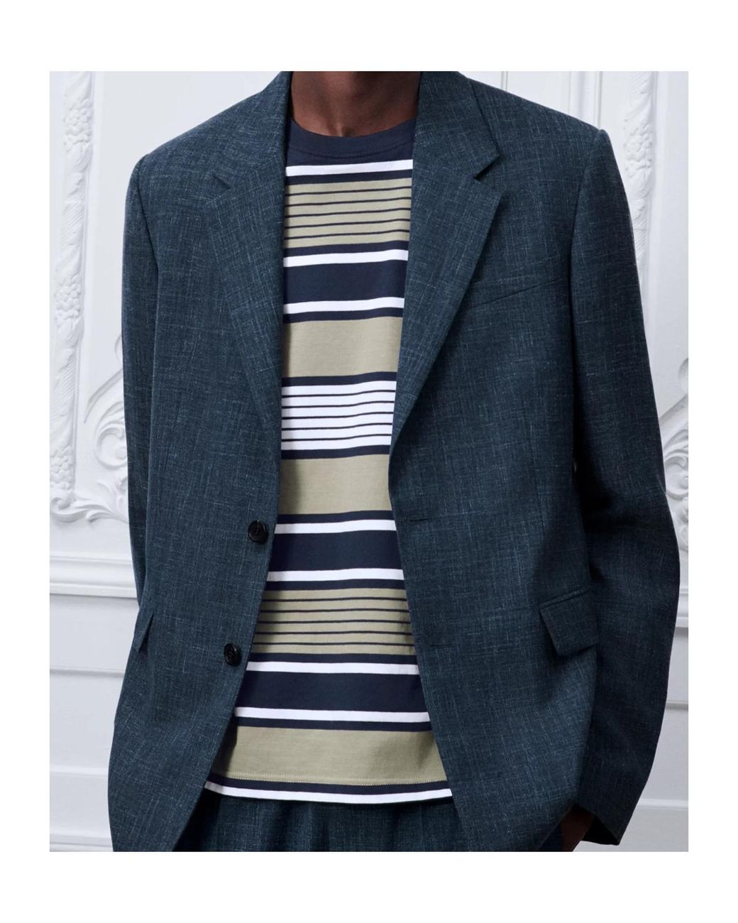 Dior Blue Iviera Single-Breasted Jacket for men