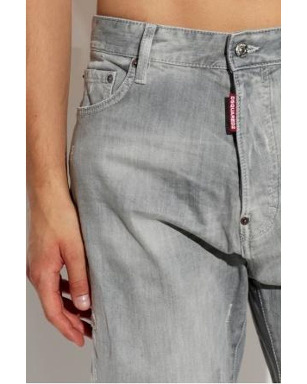 DSquared² Gray Distressed Jeans for men