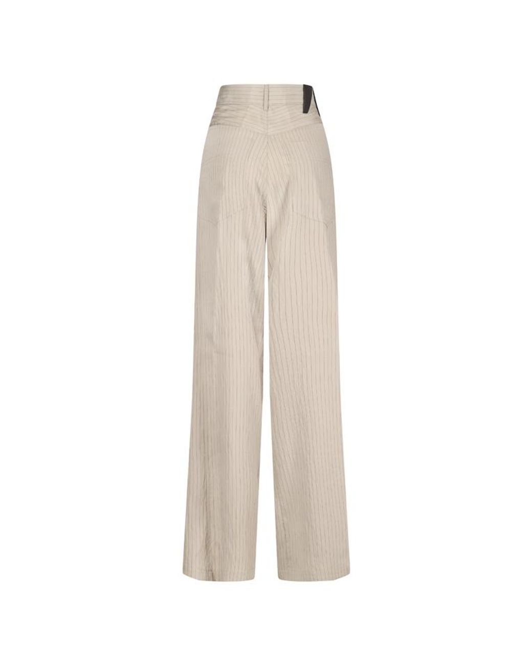 DARKPARK White Iris Striped Paper Bag Pants
