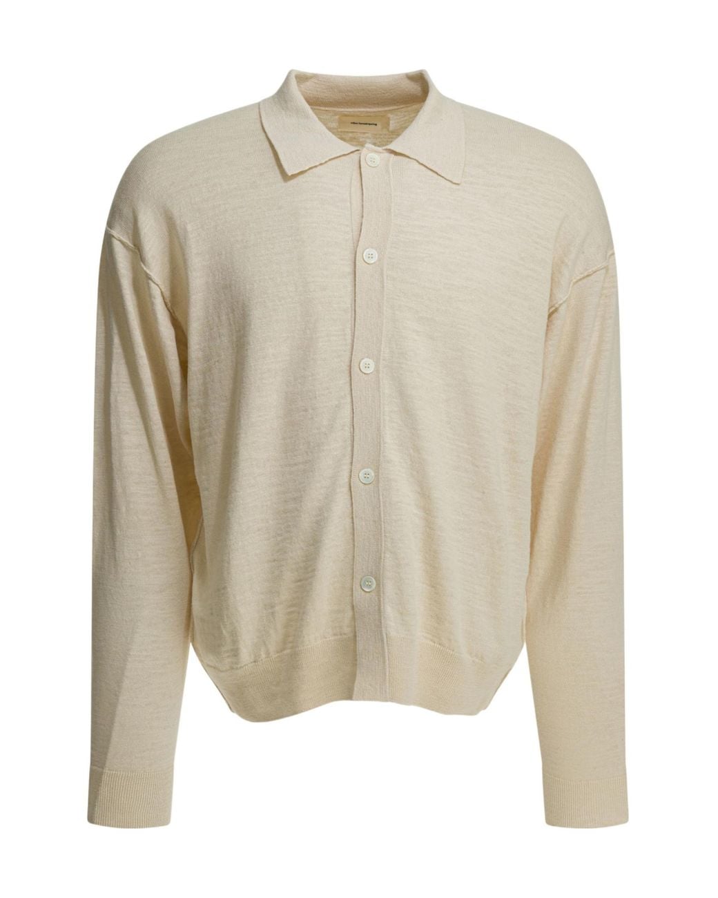 mfpen White Formal Open-Knit Cardigan for men