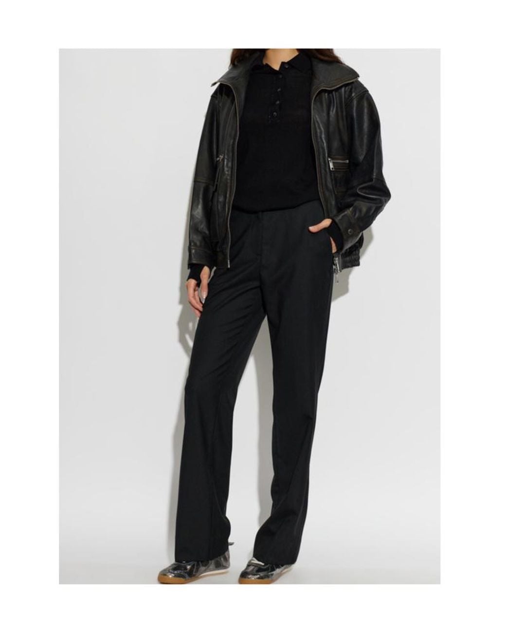 AllSaints Black Elysia Tailored Trousers