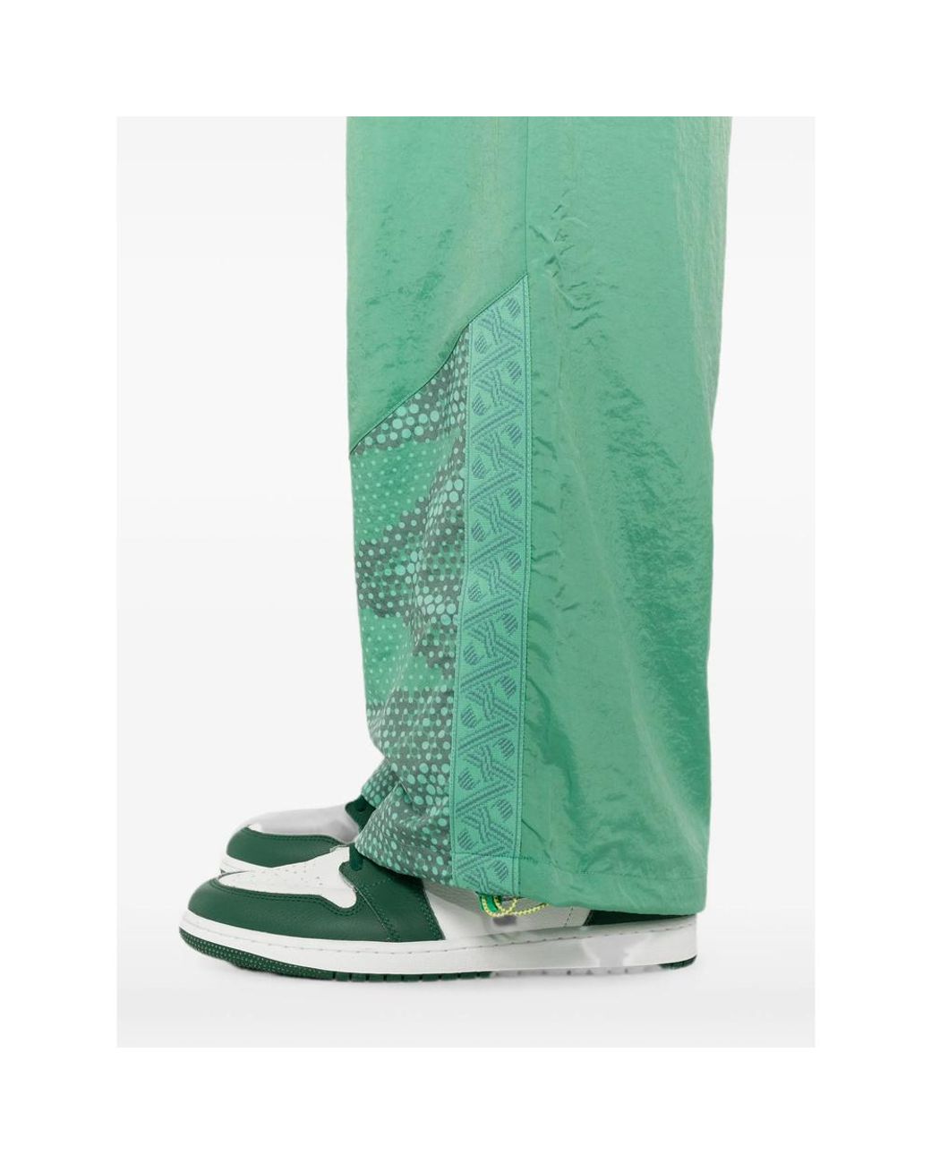 PUMA Green Logo-Embroidered Track Pants for men
