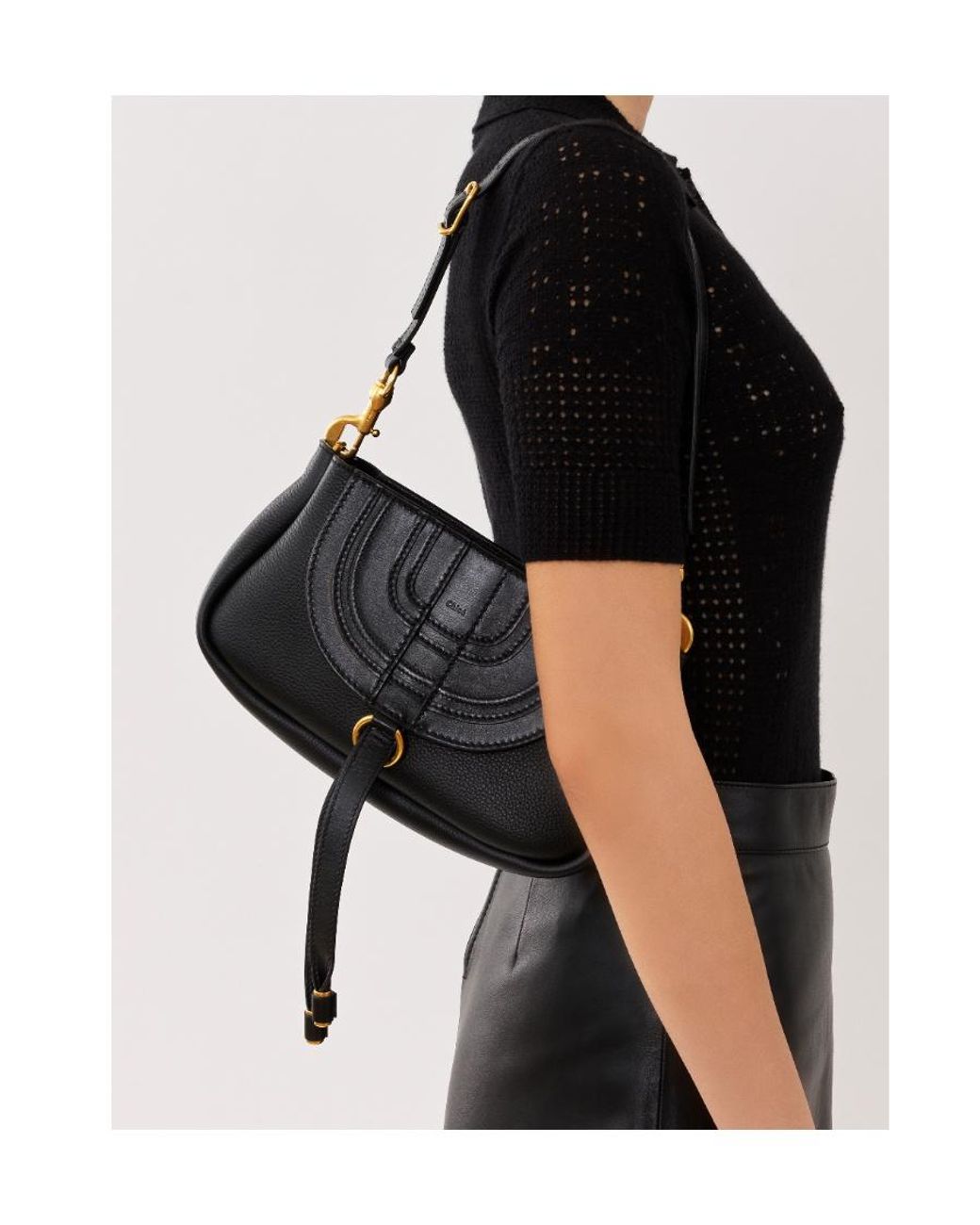 Chloé Black Chloé Marcie Small Shoulder Bag