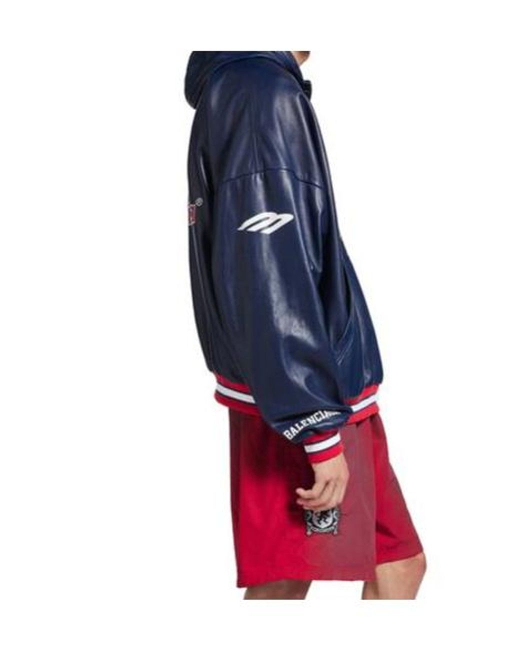 Balenciaga Blue 3B Football Polo Hoodie for men