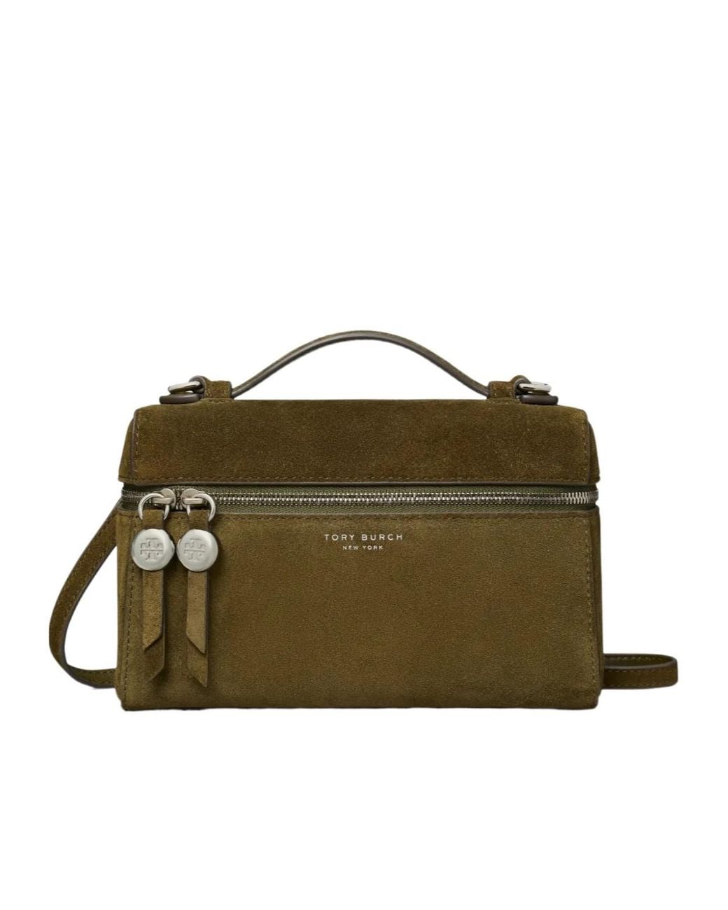 Tory Burch Green Romy Slim Top Handle Bag