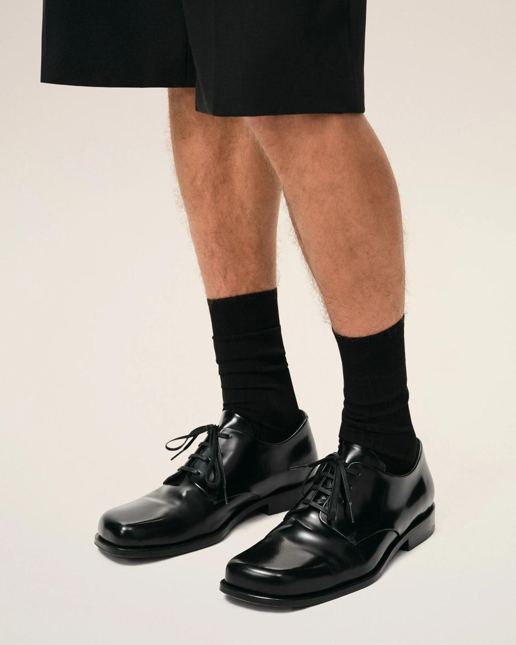 AMI Black Ami Derby Shoes for men