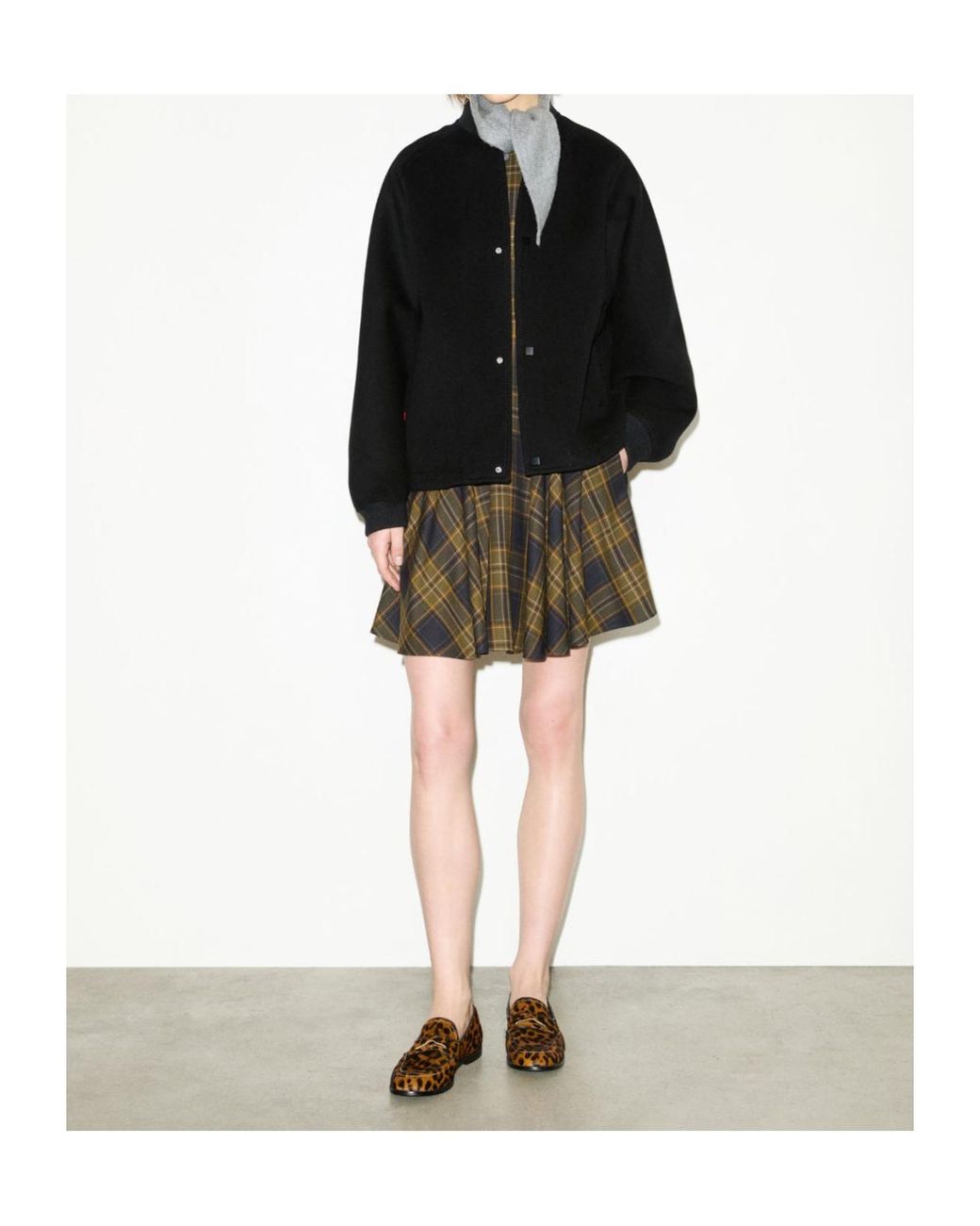 MAX&Co. Black Double-Woven Wool Bomber Jacket