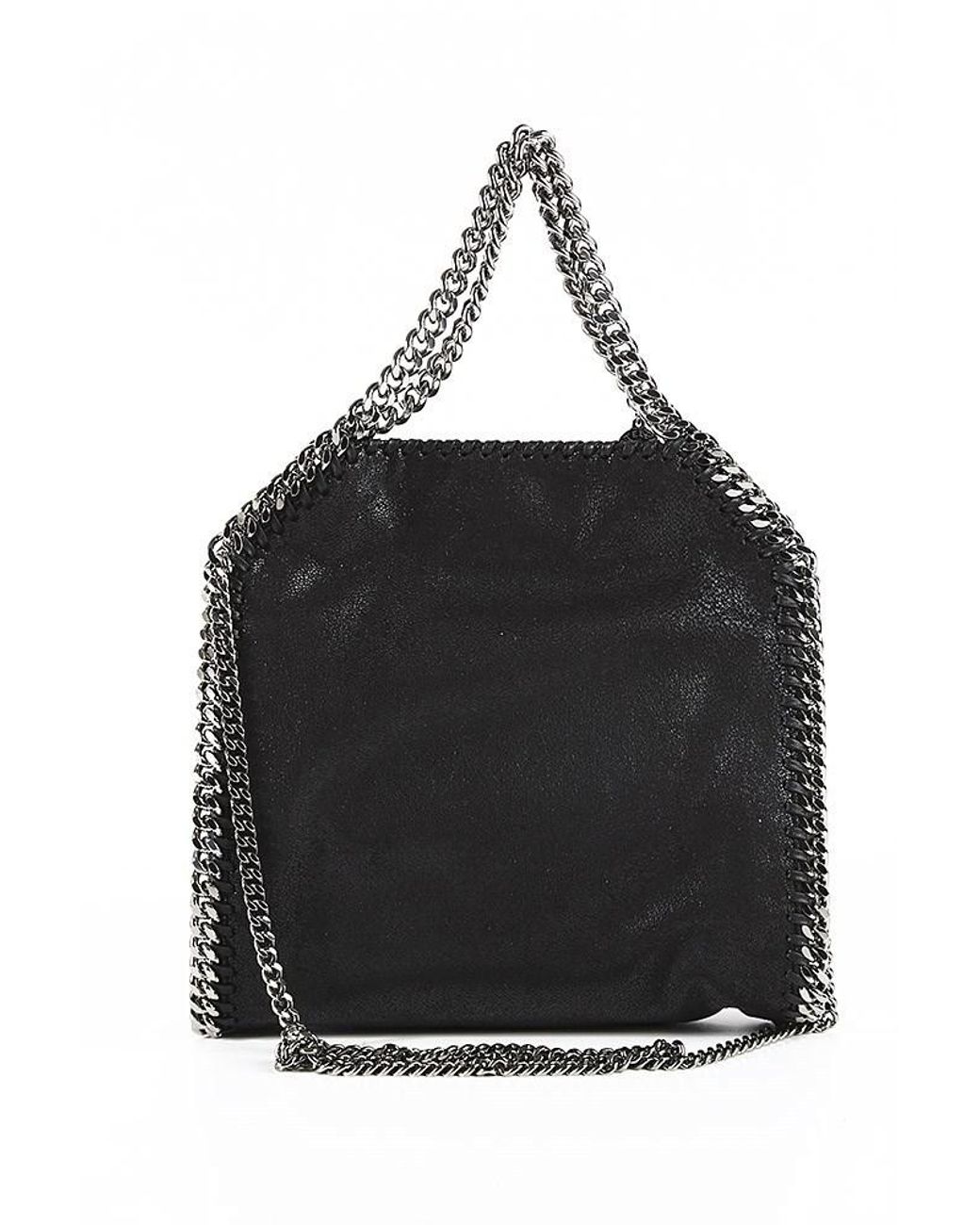 Stella McCartney Black Falabella Foldover Mini Tote Bag