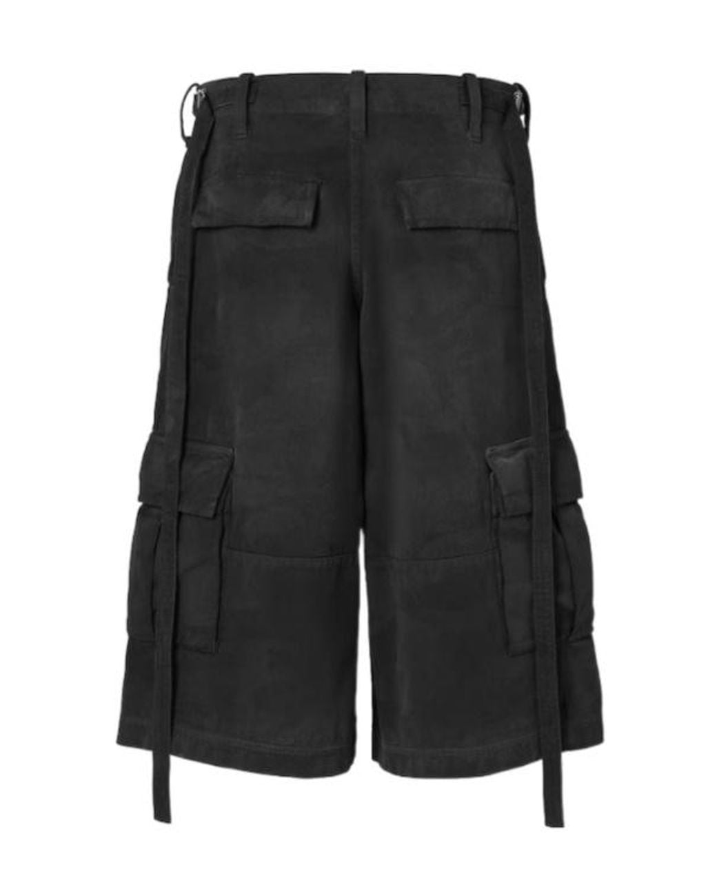 Fendi Black Mid-Rise Wide Leg Bermuda Shorts