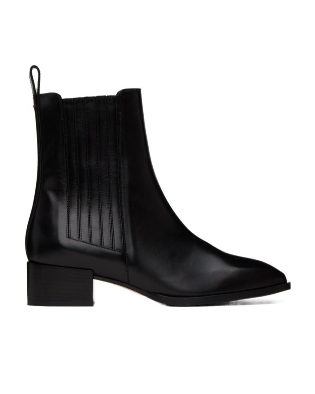 Aeyde Black Square-Toe Short Boots