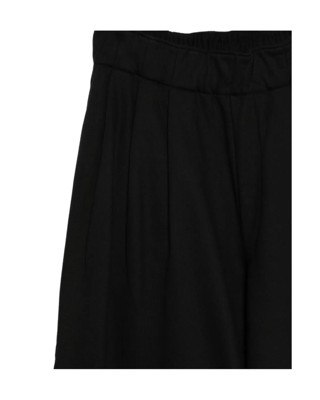 Dries Van Noten Black Elastic Waist Wide-Leg Pants for men