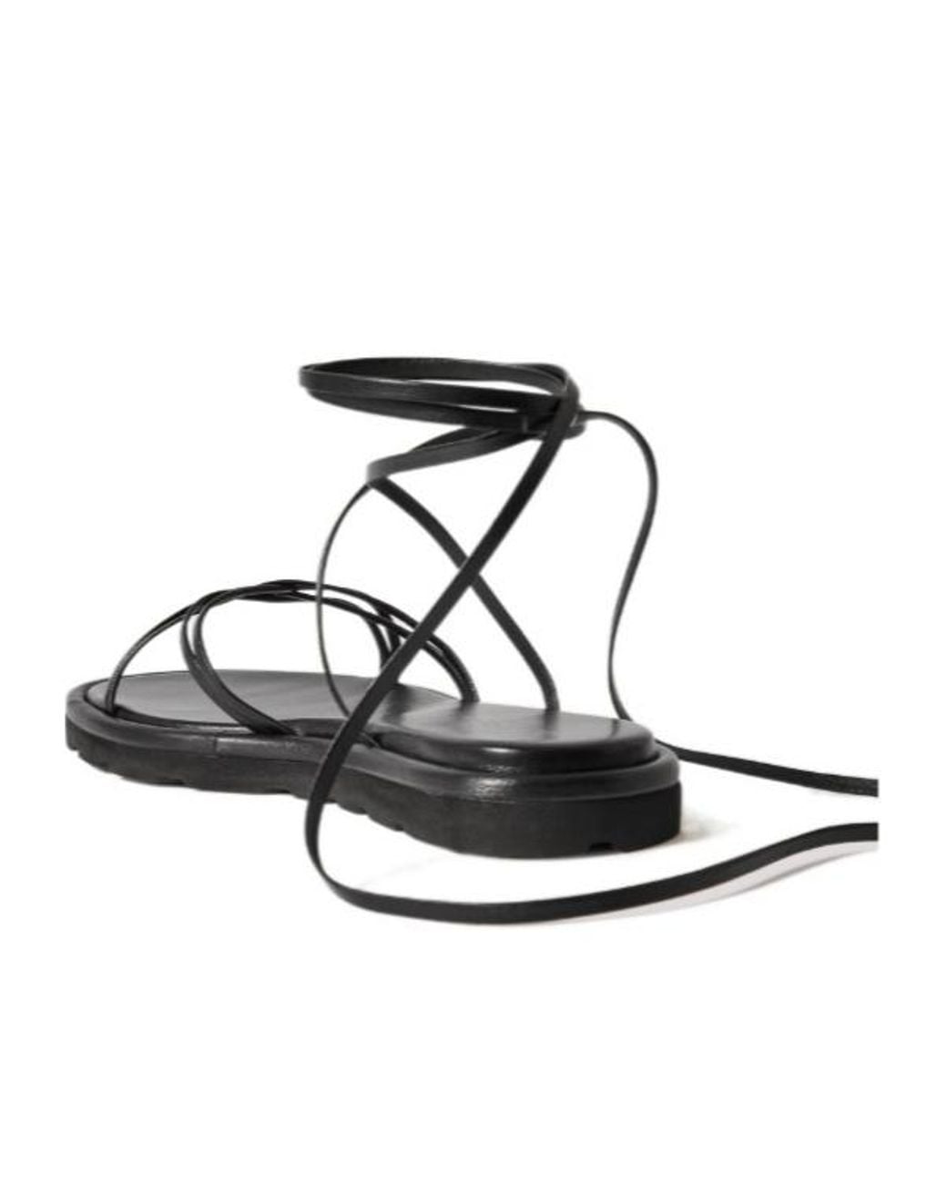 Gianvito Rossi Black Knot-Decorated Leather Sandals
