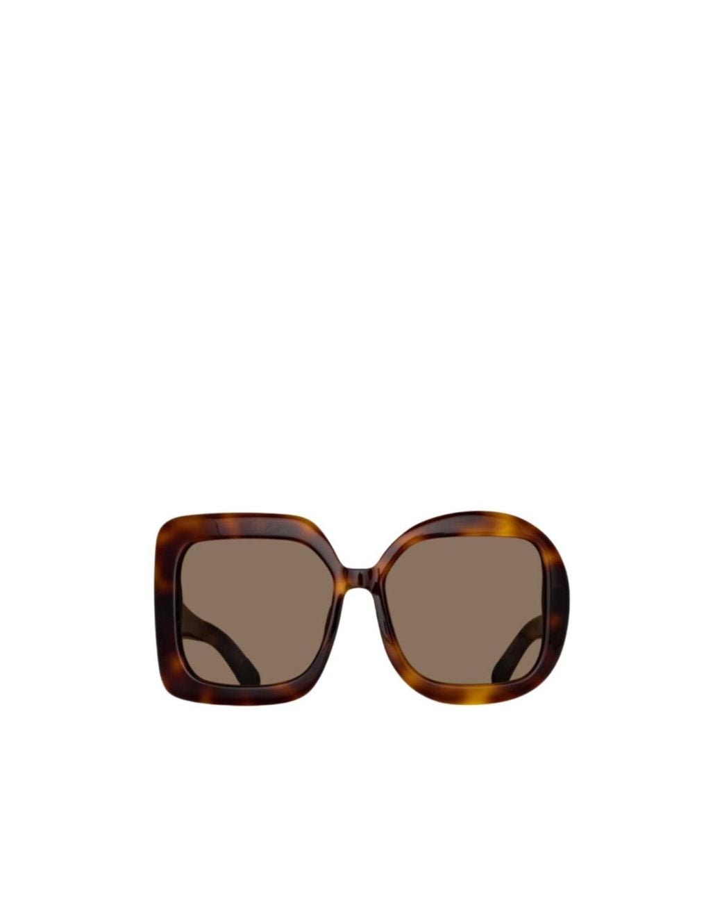 Jacquemus Brown Asymmetric Sunglasses