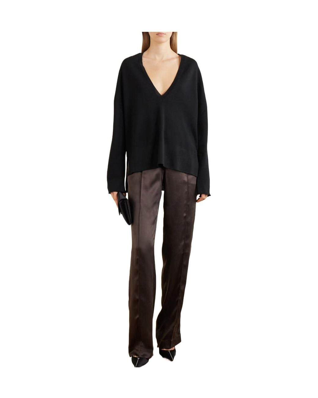 Tom Ford Black V-Neck Knitted Sweater