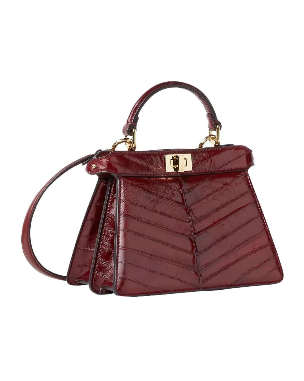 Fendi Red Peekaboo Iseeu Petite Tote Bag
