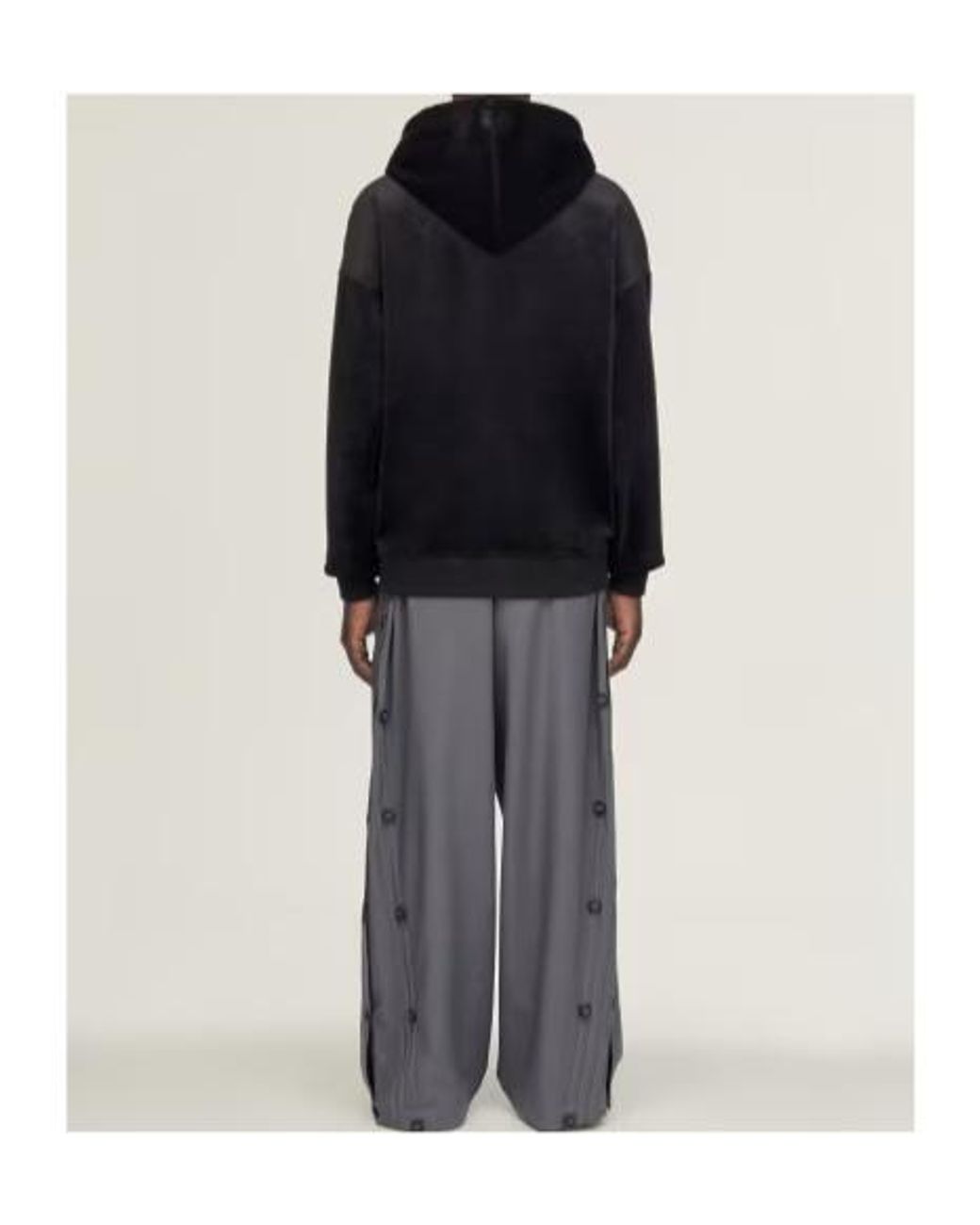 Y-3 Black Relaxed Logo Hoodie for men