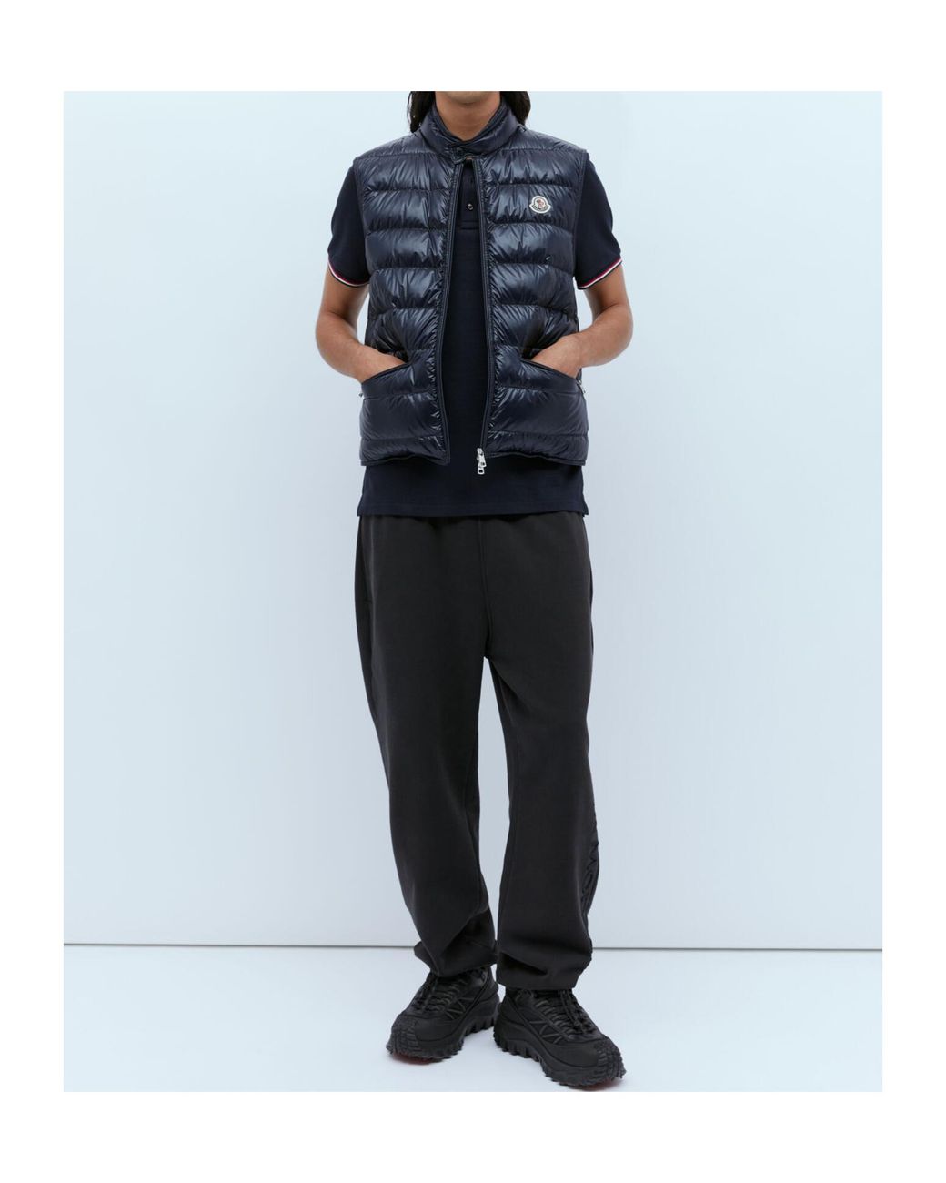 Moncler Blue Vests for men