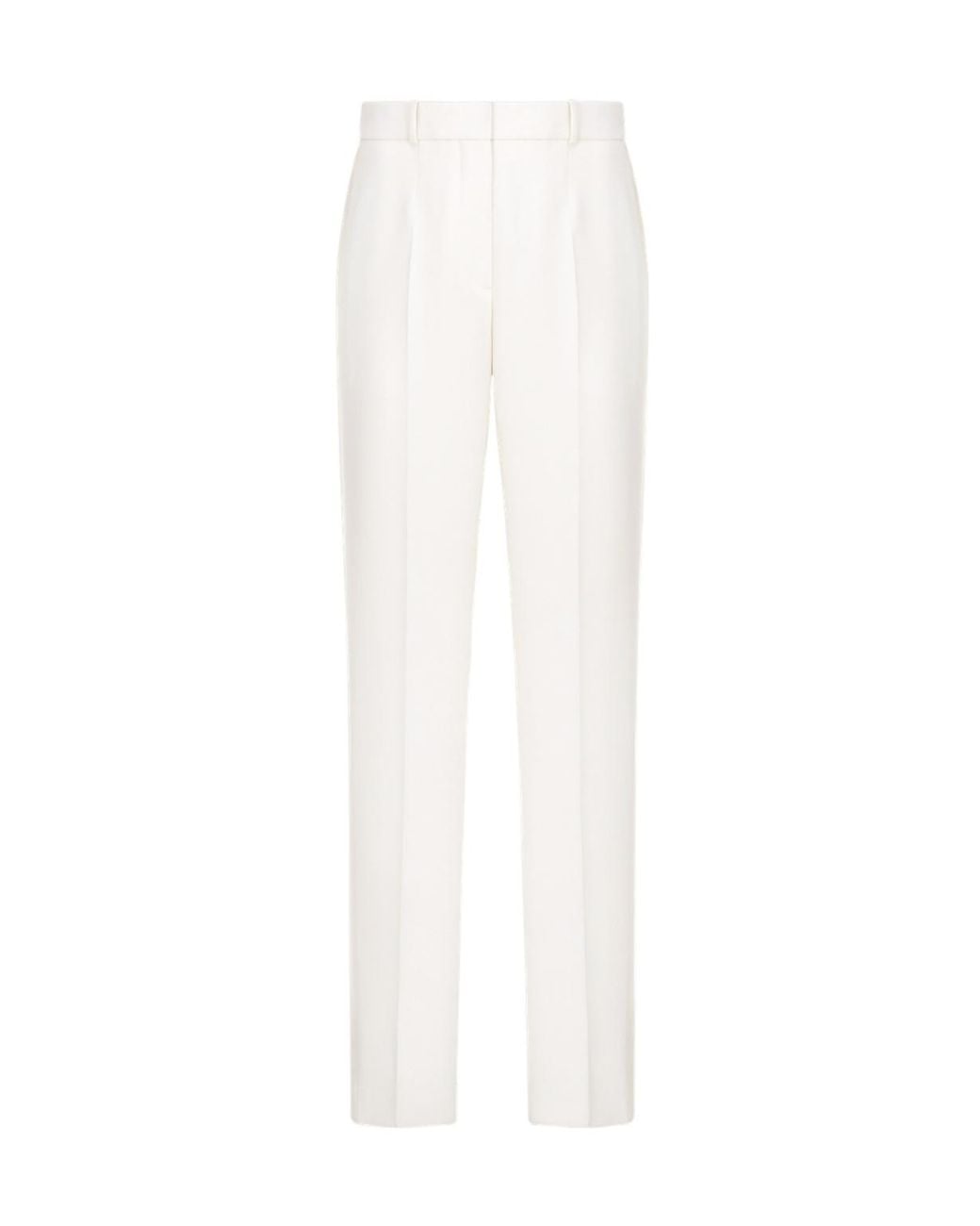 Dior White Fitted Pants