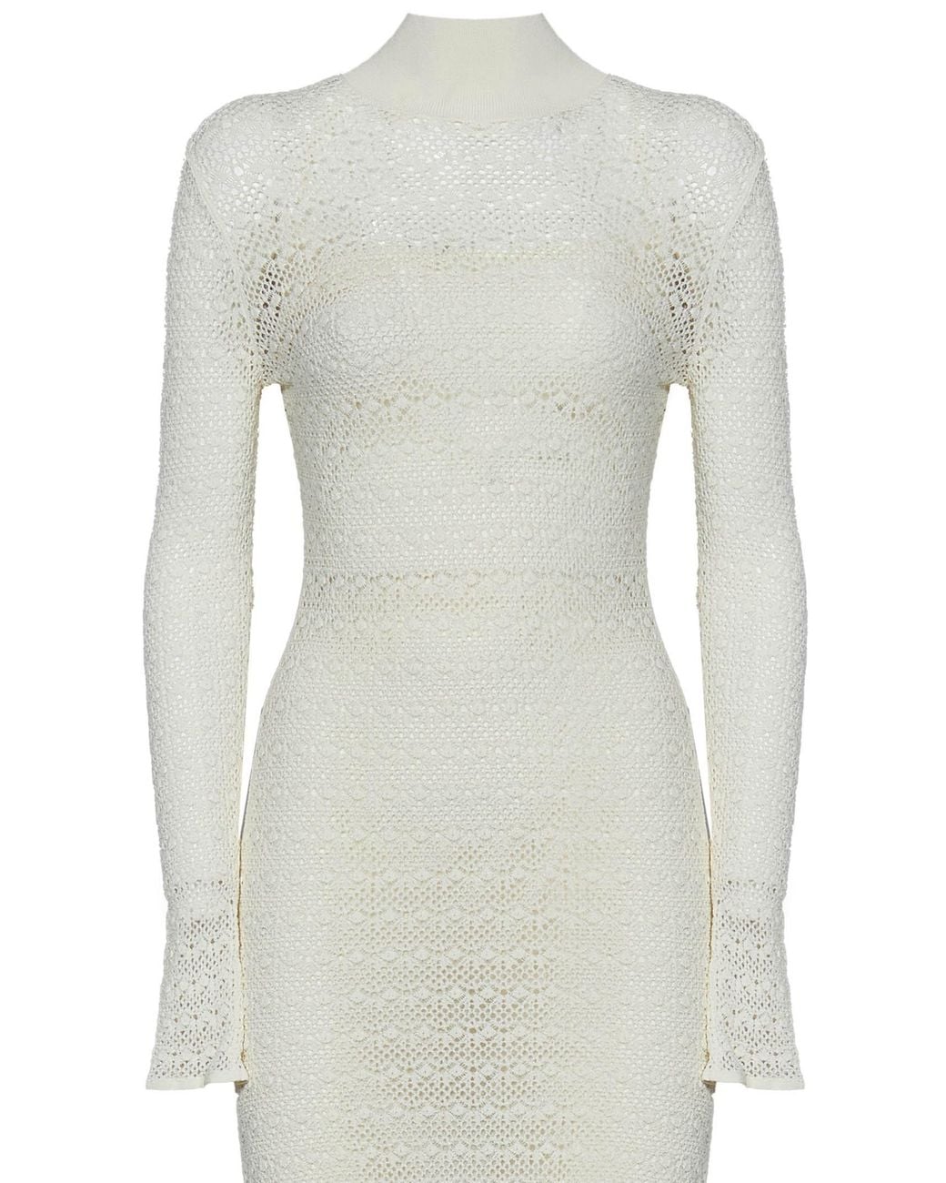 Tom Ford White Open-Knit Maxi Dress