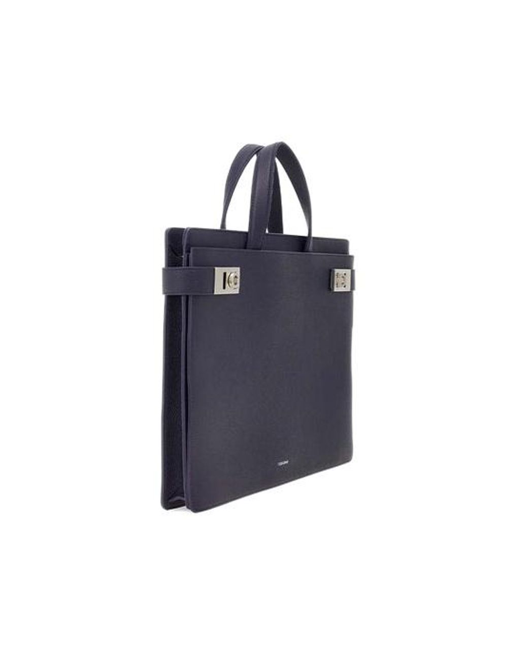 Ferragamo Blue Double-Handle Briefcase for men