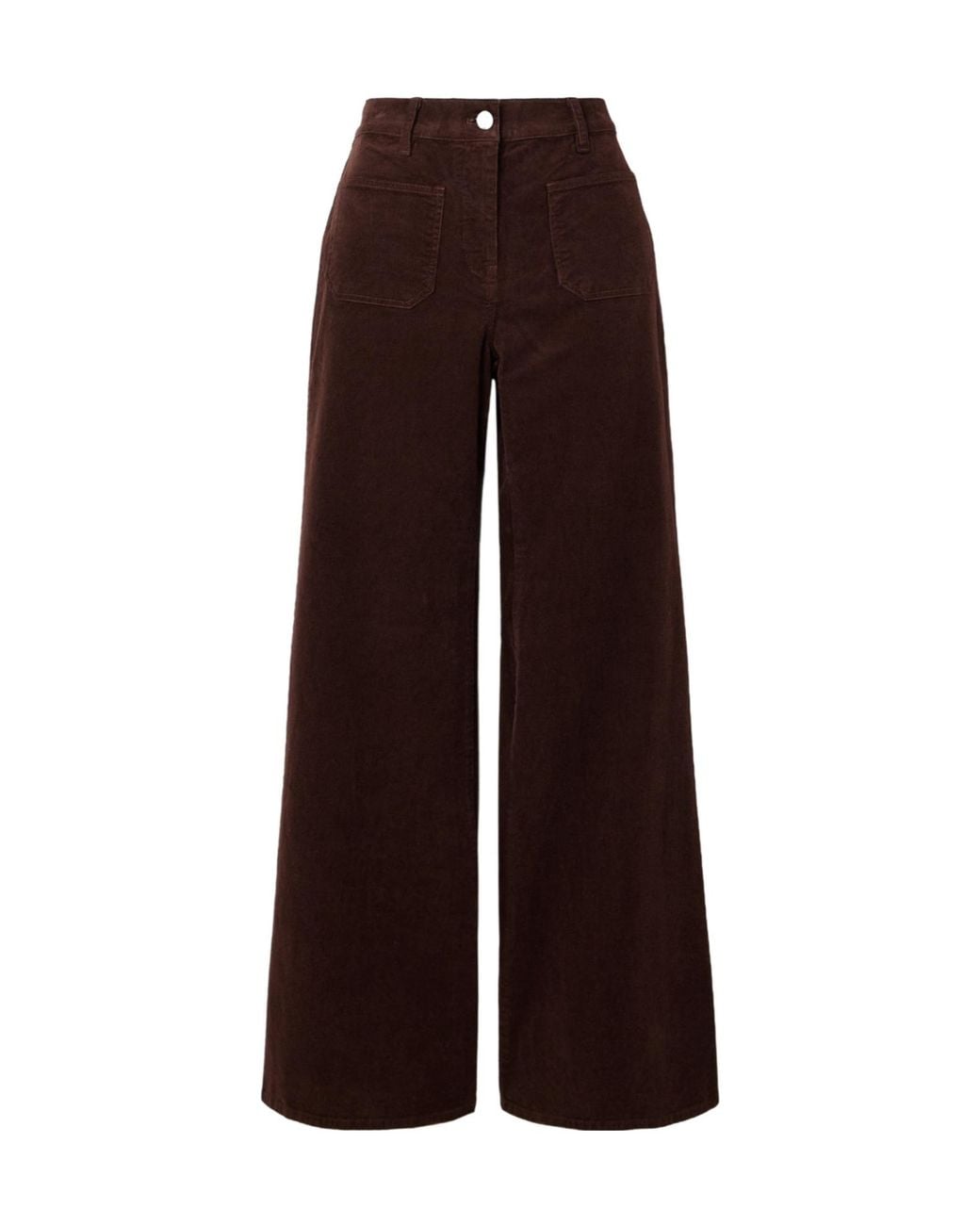 Nili Lotan Brown Florence Cotton-Blend Corduroy Flared Pants