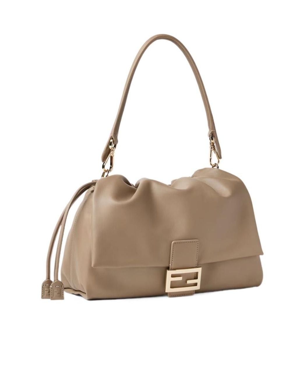 Fendi Natural Large Baguette Soft Shoulder Bag