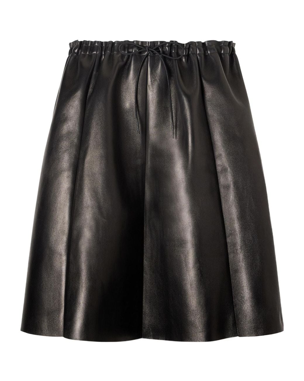 Stouls Black Naomi Paneled Leather Midi Skirt