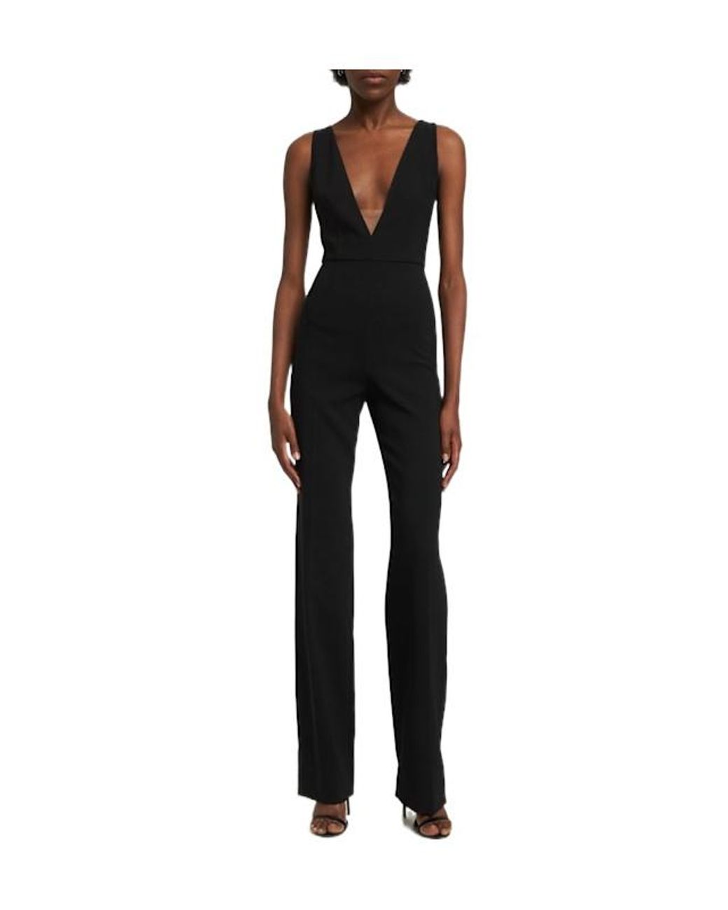 Michael Kors Black Oversized Jumpsuit With V-Neckline