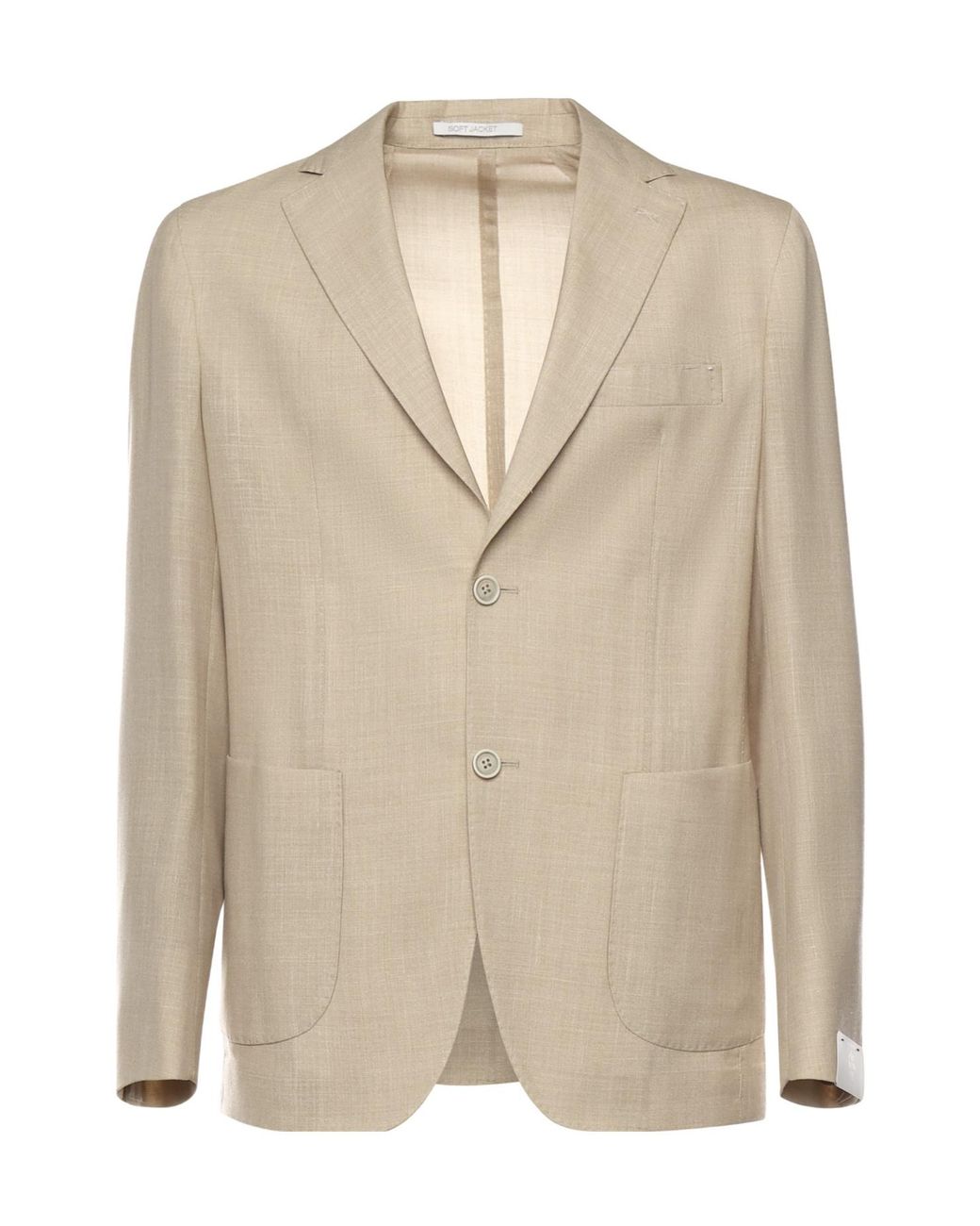 Eleventy Natural Patch Pocket Single-Breasted Blazer for men