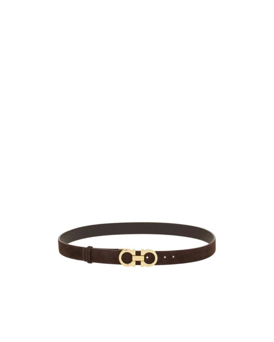 Ferragamo White Adjustable Gancini Belt
