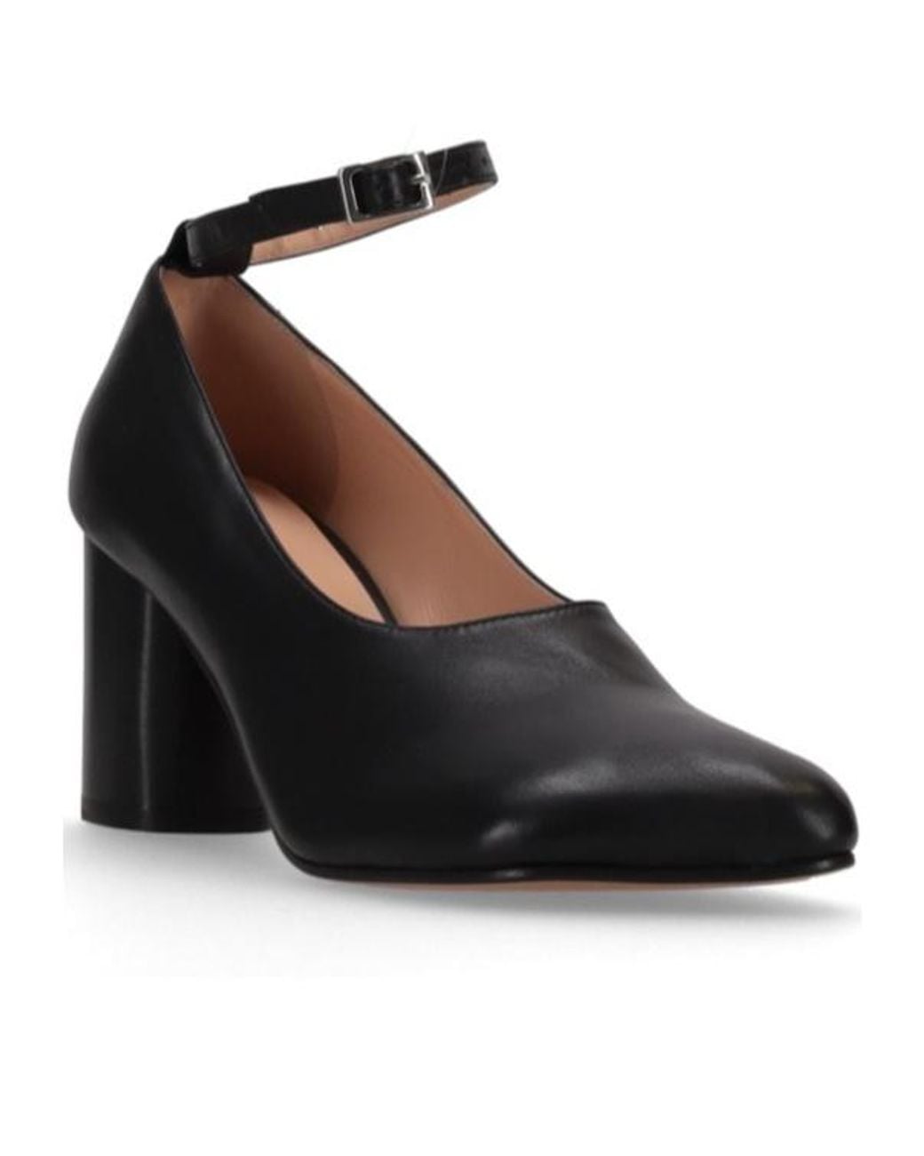 Niccolò Pasqualetti Black Obliqua Block Heel Pumps