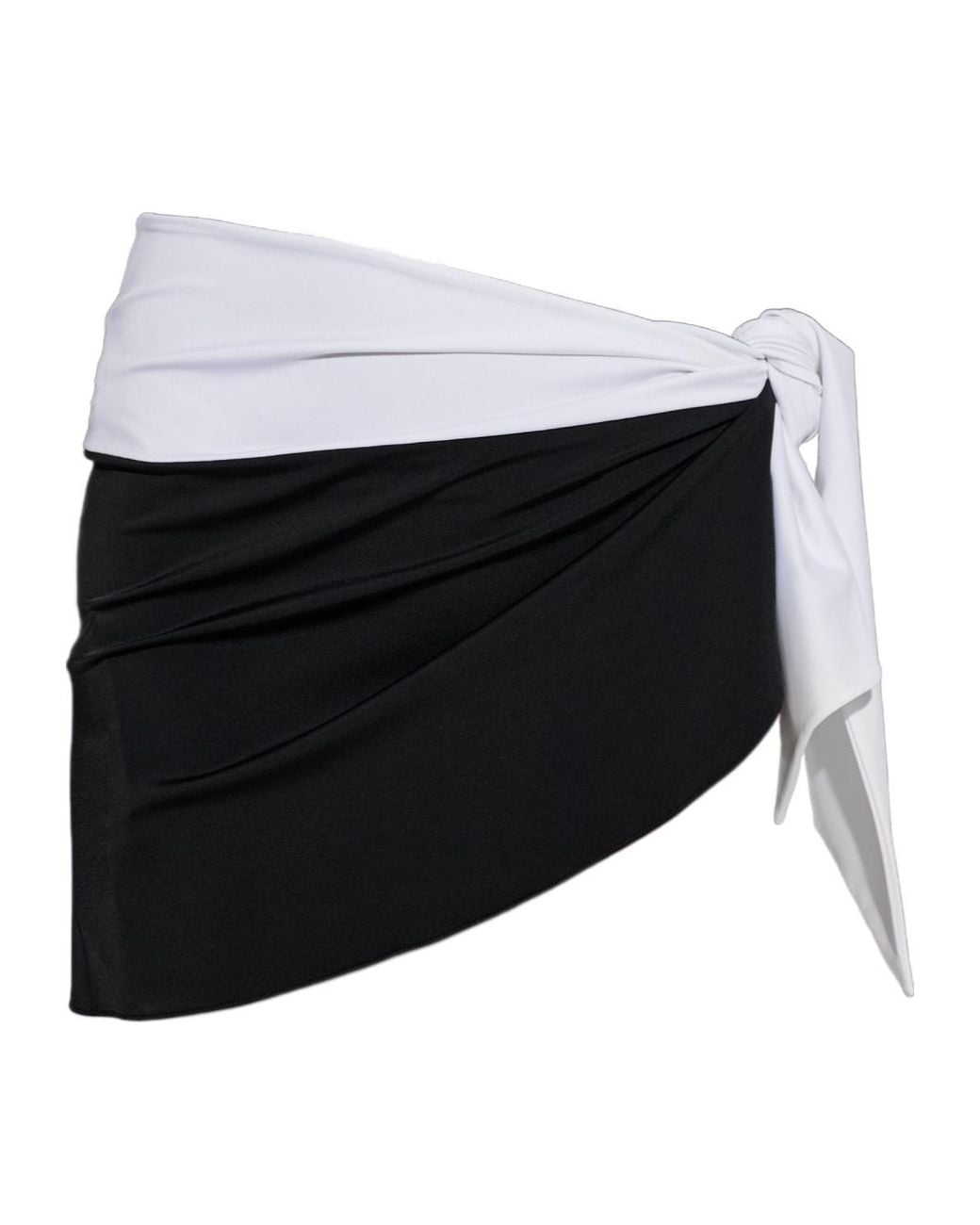 Balmain Black Asymmetrical Beach Dress