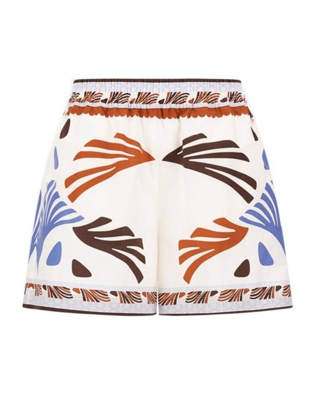 Herno White Summer Print Shorts