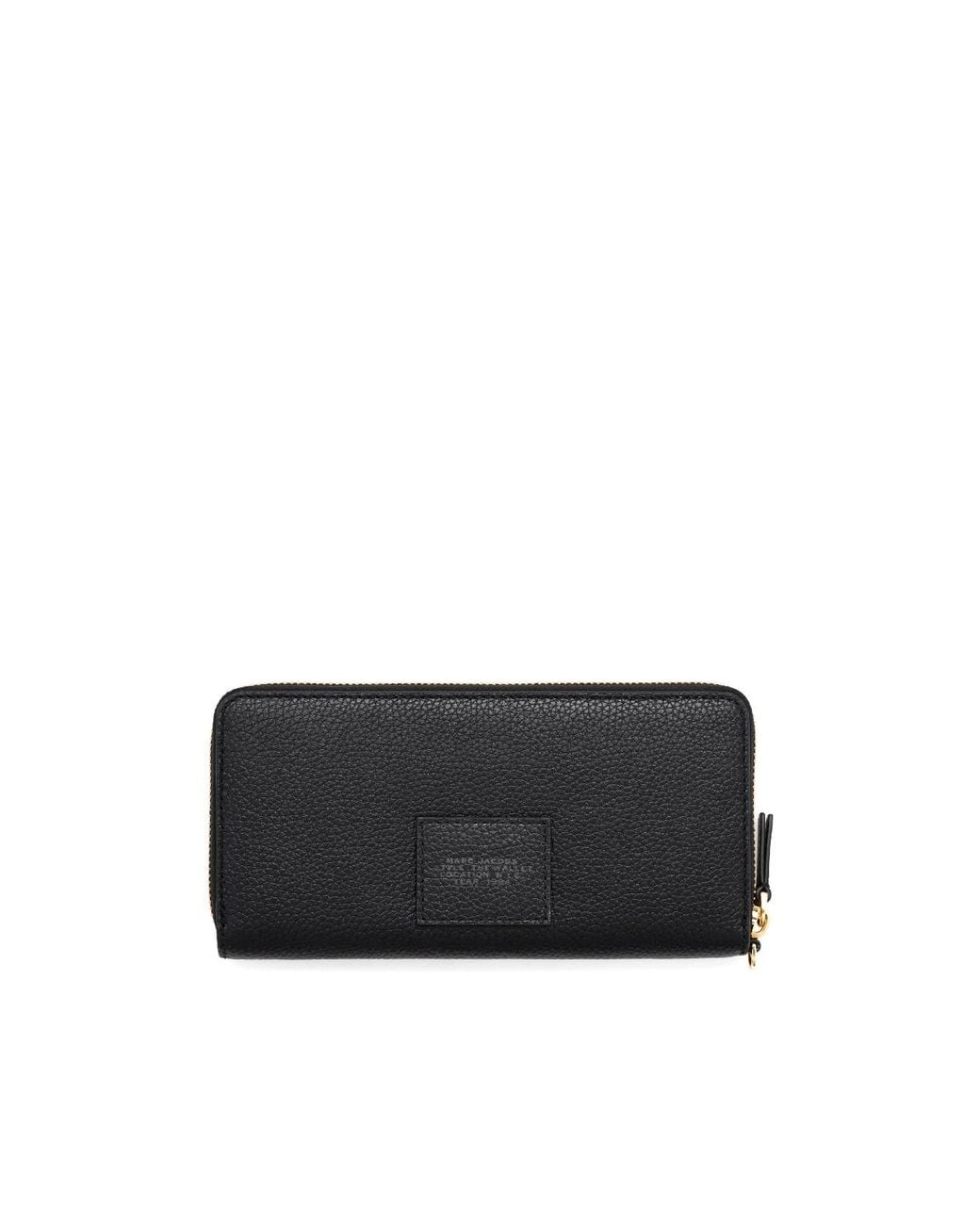 Marc Jacobs Black Fullleather Zip Wallet