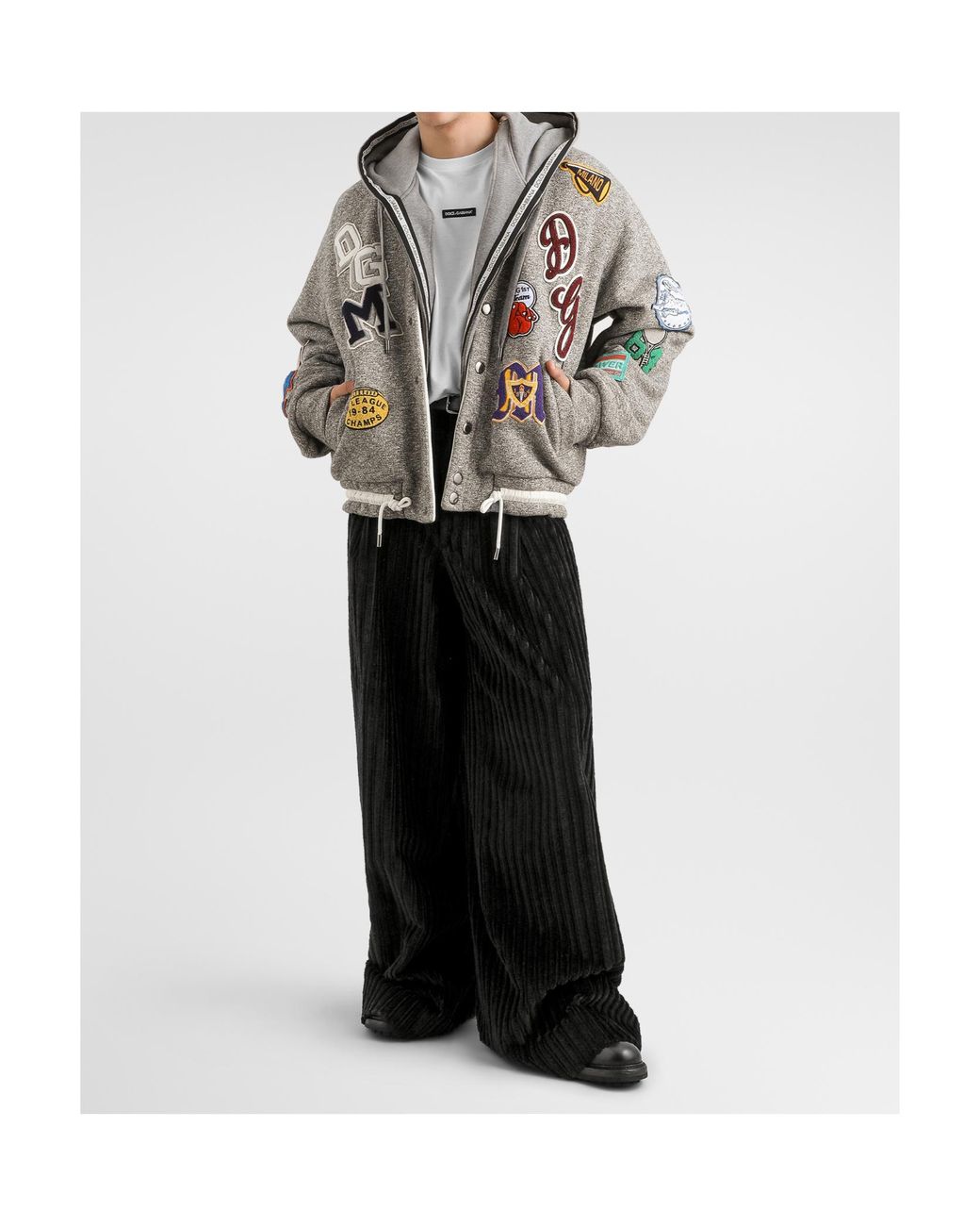 Dolce & Gabbana Gray Bomber Jacket for men