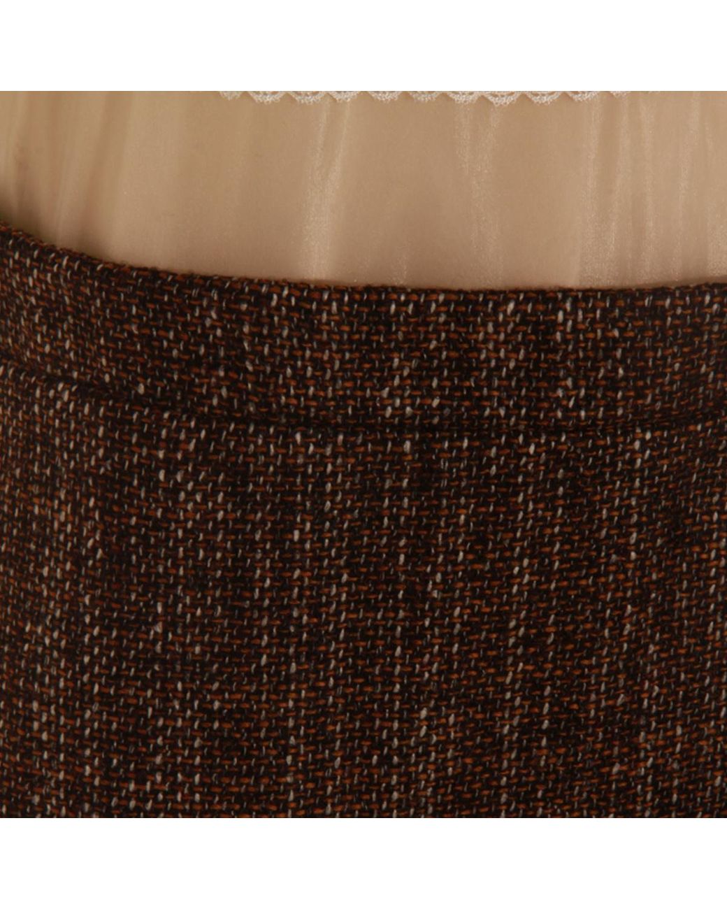 Fendi Brown Trompe-L'Oeil Effect Panelled Midi Dress