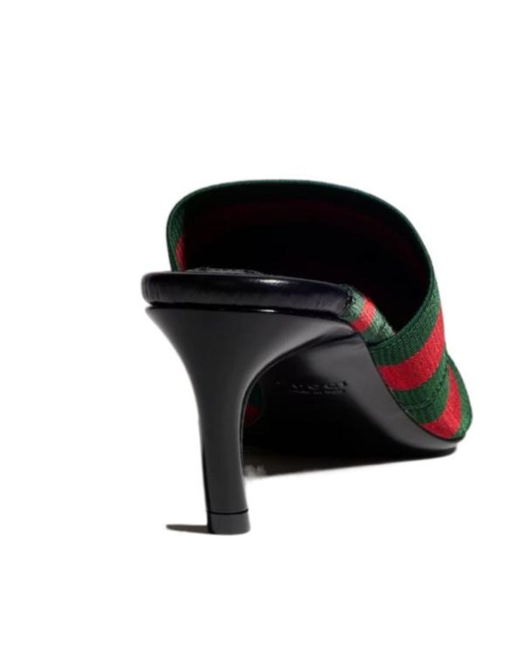 Gucci Black Mule Sandal With Web