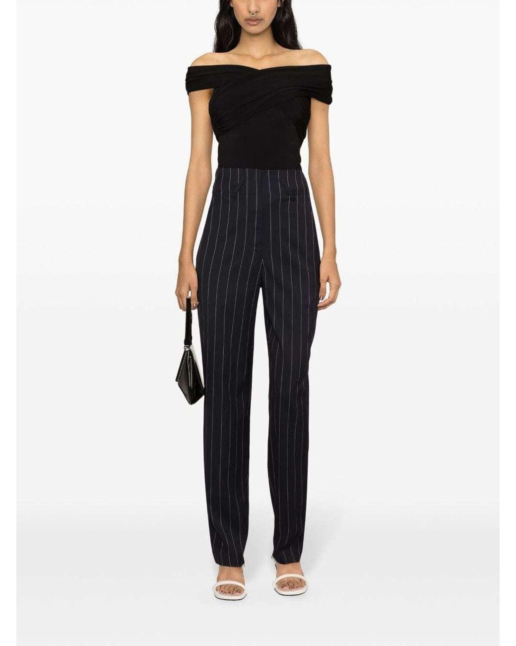 IRO Blue Striped Tapered Pants