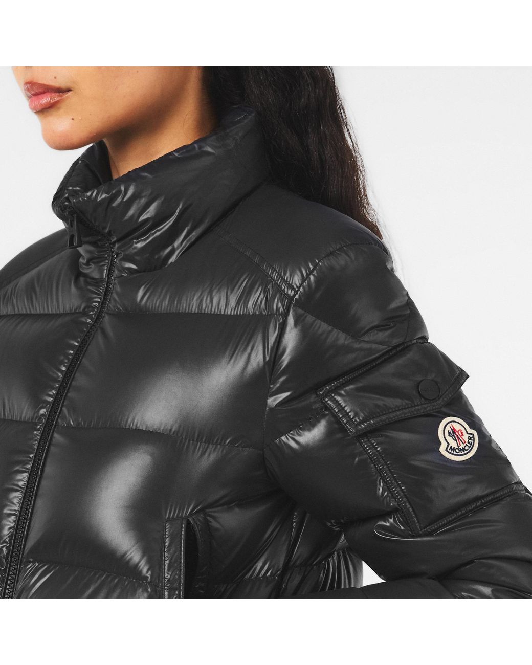 Moncler Black Stand Collar Down Jacket