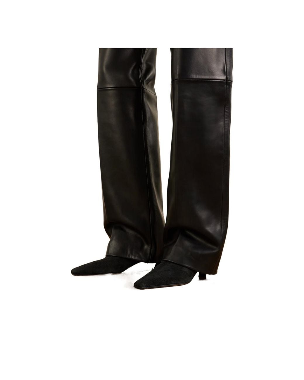 Khaite Black Suede Ankle Boots
