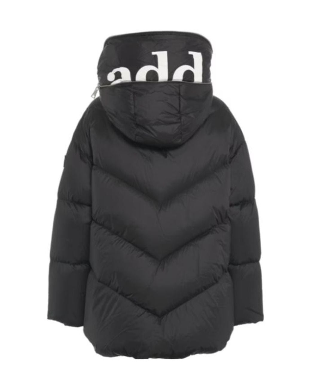 Add Black Logo-Patch Puffer Jacket