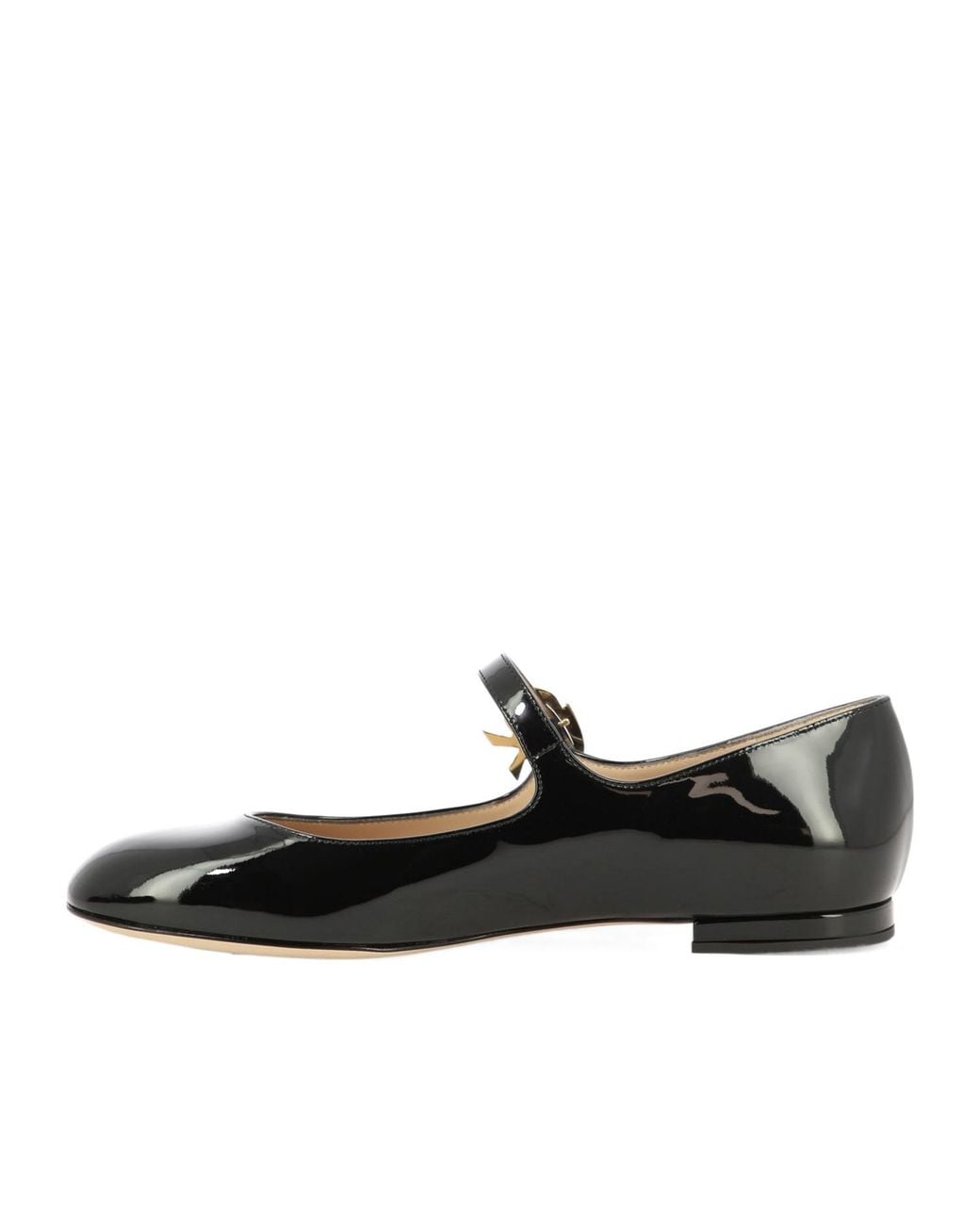 Gianvito Rossi Black Patent Mary Jane Flats