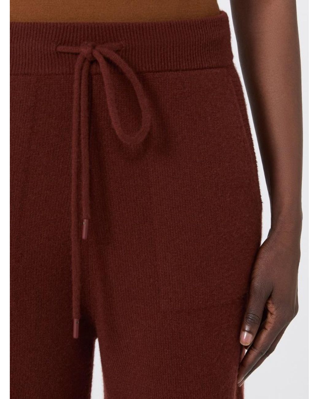 Max Mara Brown Wide-Leg Knitted Trousers