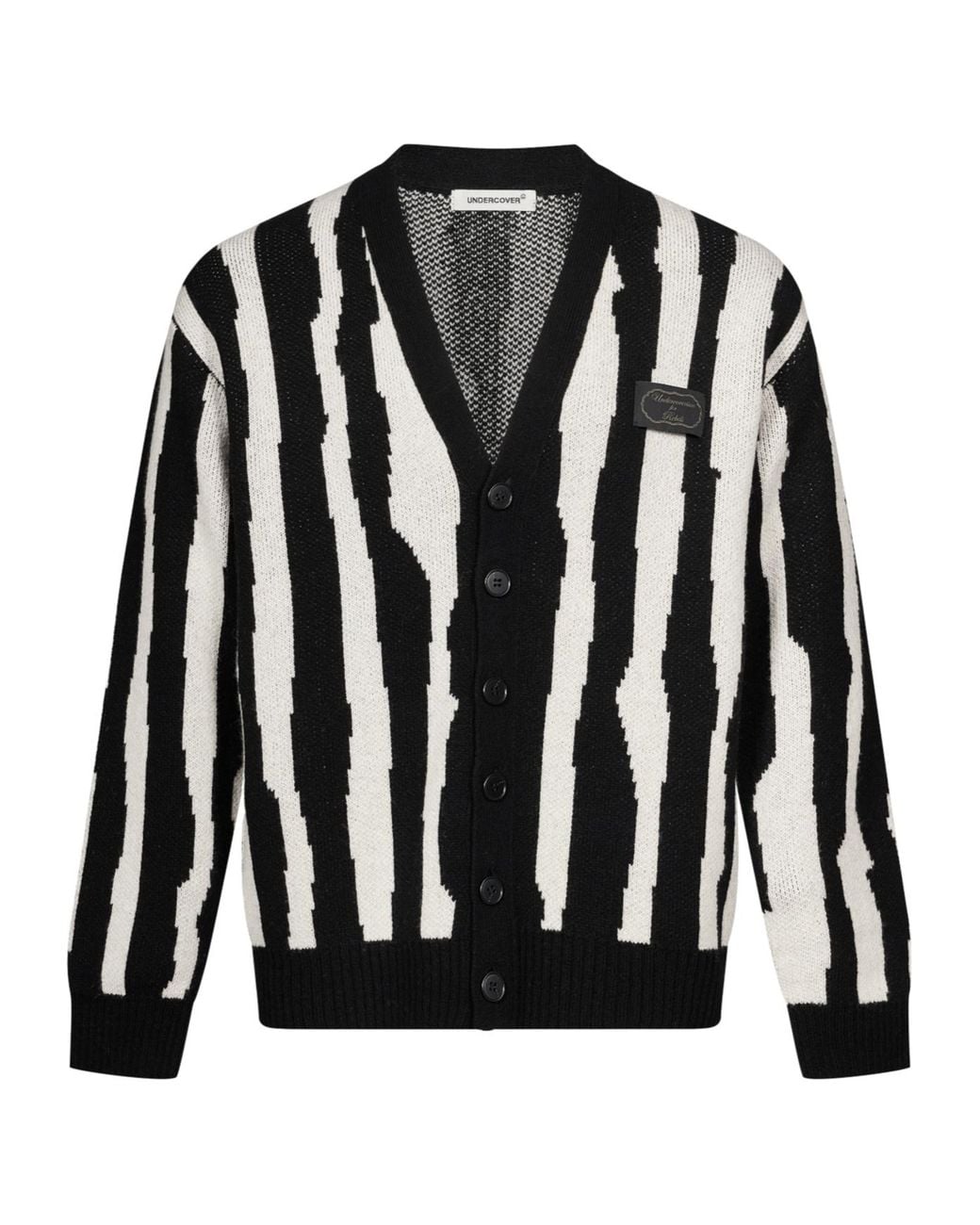 Undercover Black Long-Sleeved Knit Top for men