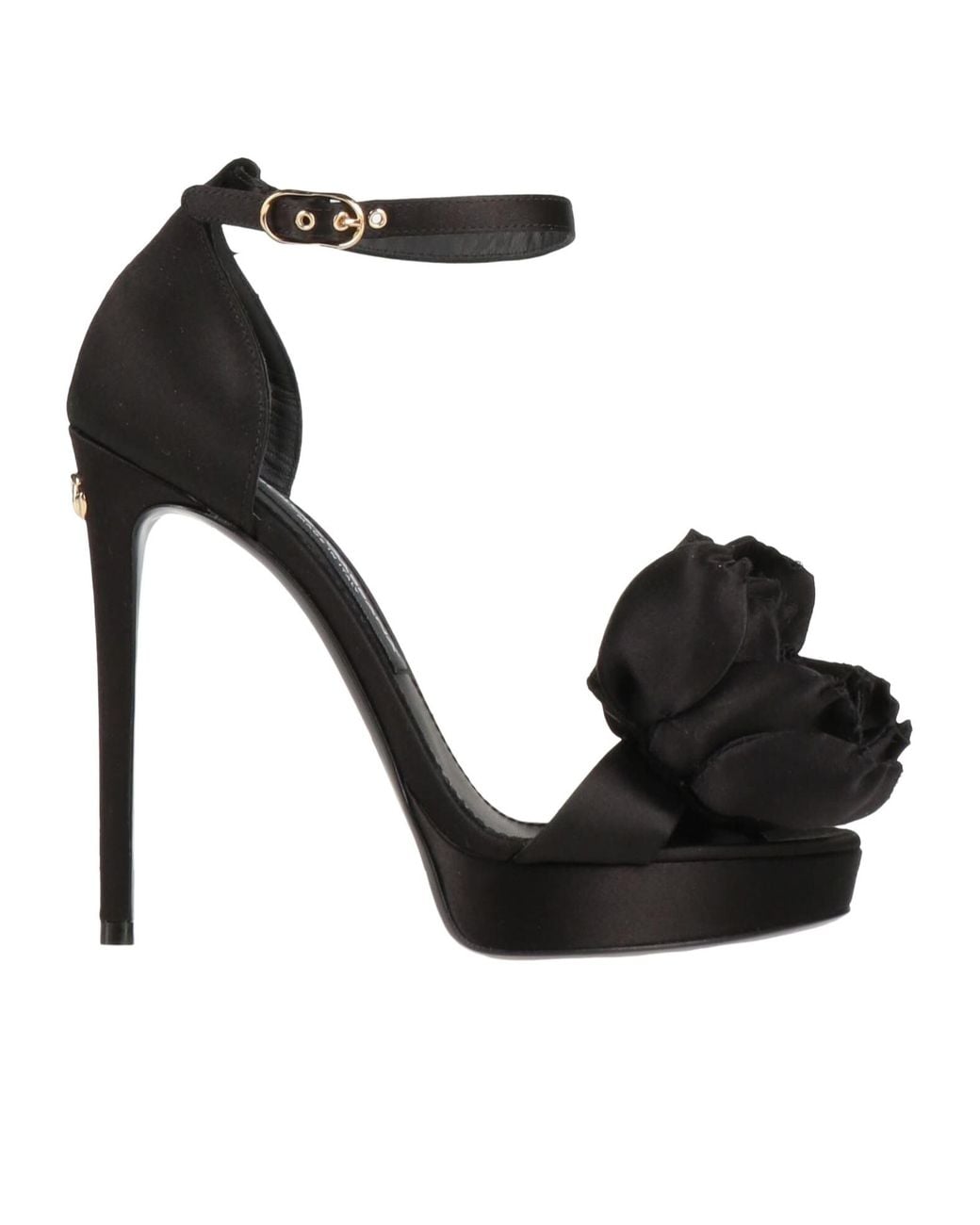 Dolce & Gabbana Black Plain Colour Sandals