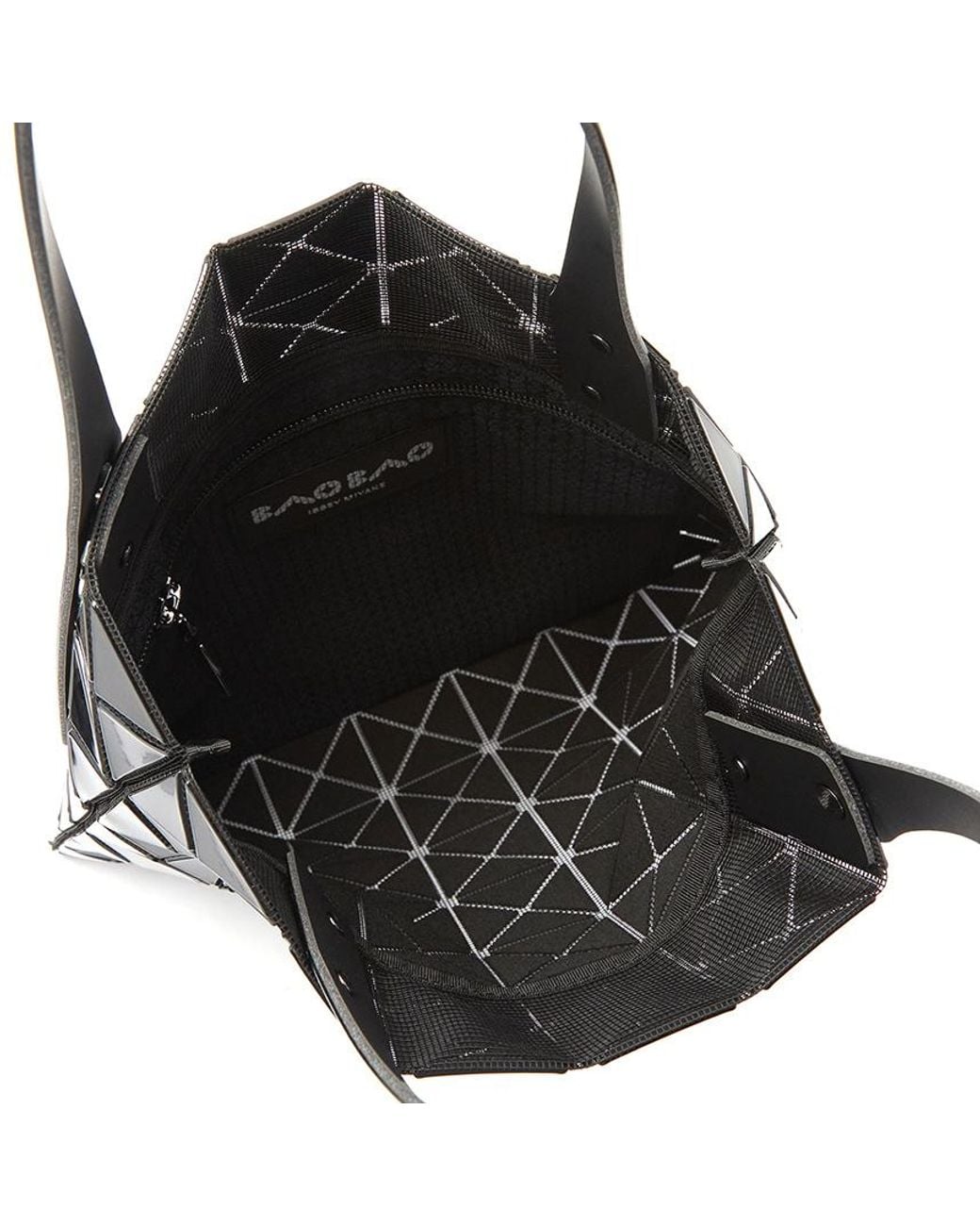 Issey Miyake Black Prism Geometric Pattern Handbag