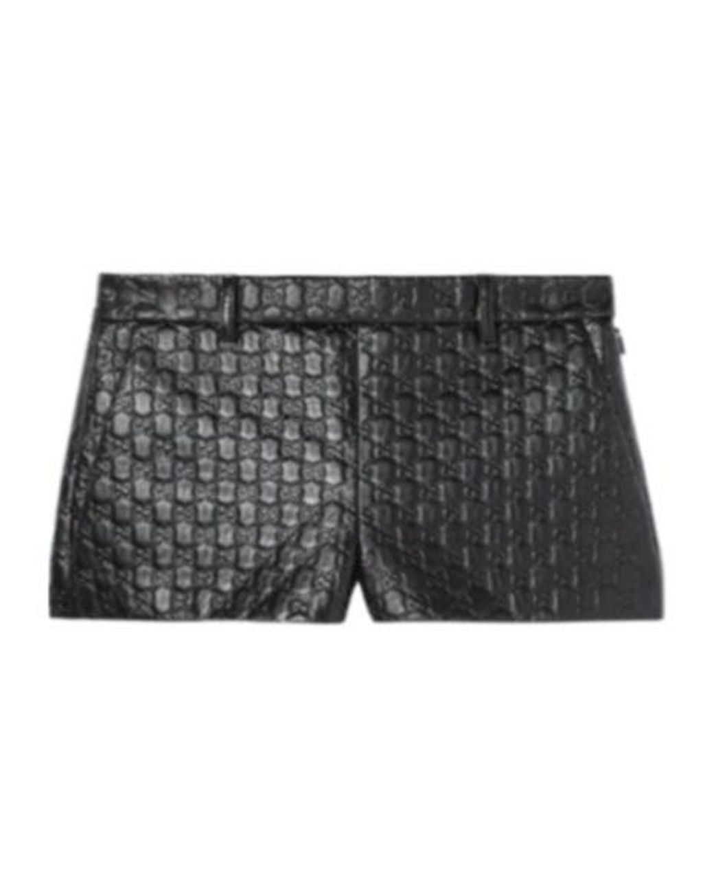Gucci Black Logo Embossed Shorts