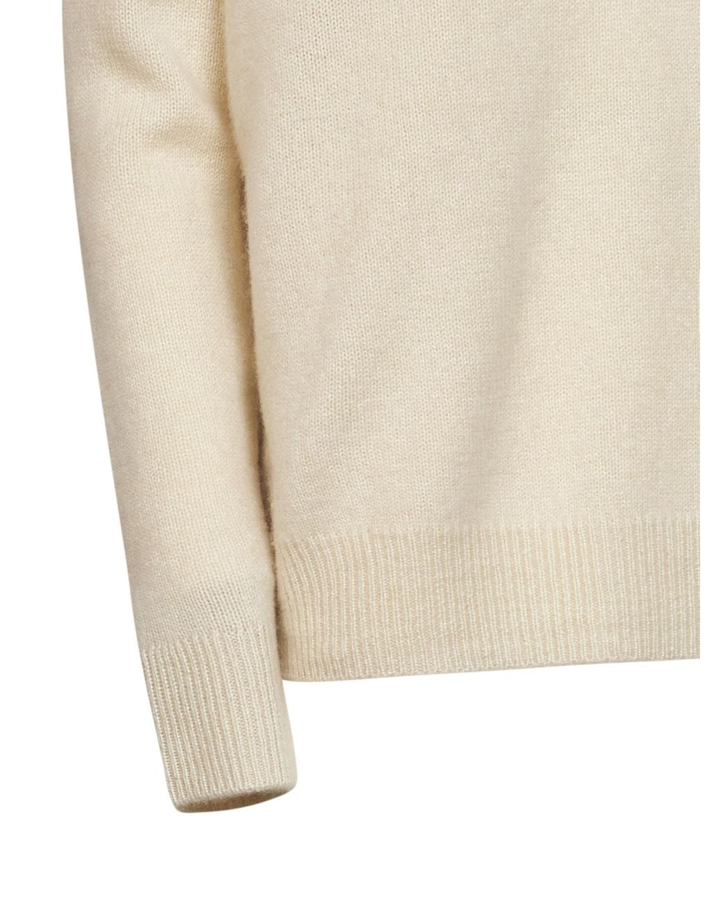 Co. Natural Ribbed V-Neck Knitted Sweater